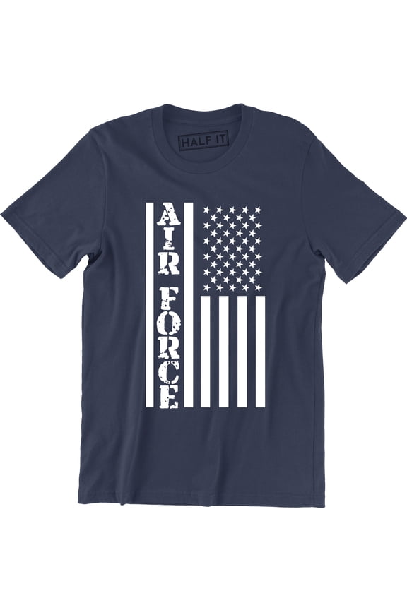 Air Force Flag Military Patriot Veteran Stars Stripes Mens T-Shirt