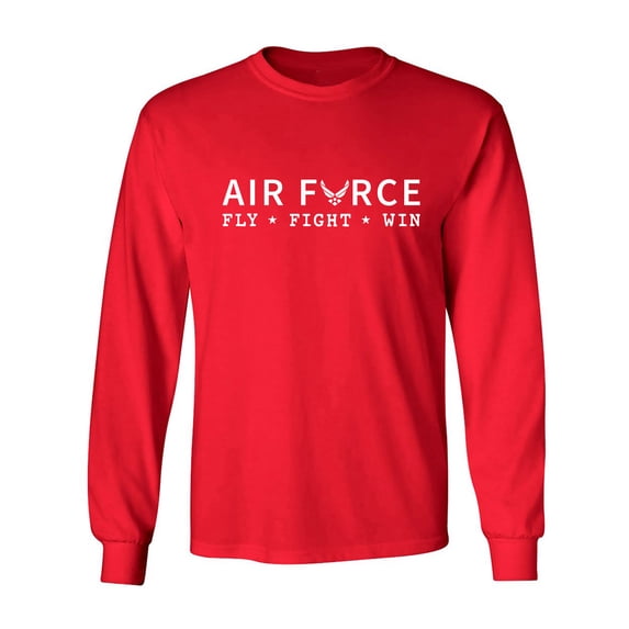 Air Force Fly Fight Win Adult Long Sleeve T-shirt