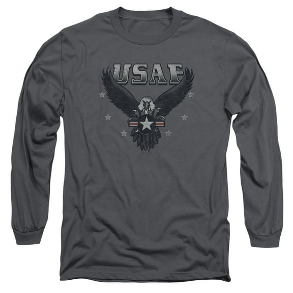Air Force Incoming Long Sleeve T-Shirt Adult 18/1 Charcoal