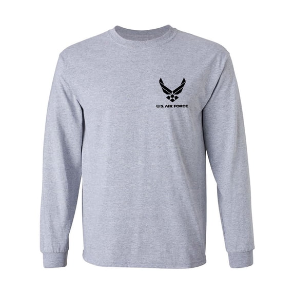 Air Force Left Chest Adult Long Sleeve T-shirt