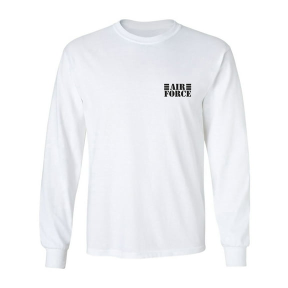Air Force Lines Black Ink Adult Long Sleeve T-shirt
