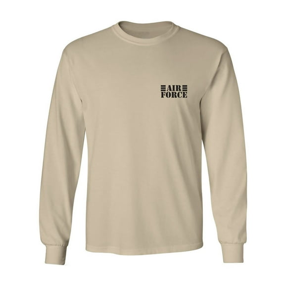 Air Force Lines Black Ink Adult Long Sleeve T-shirt