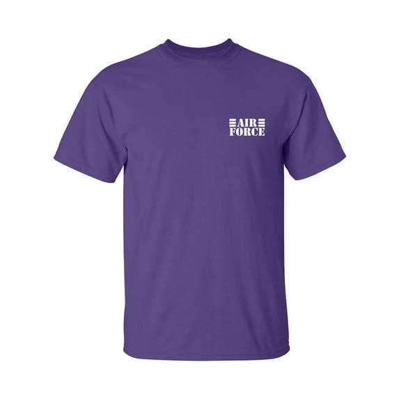 Air Force Lines White Ink Adult Short Sleeve T-shirt