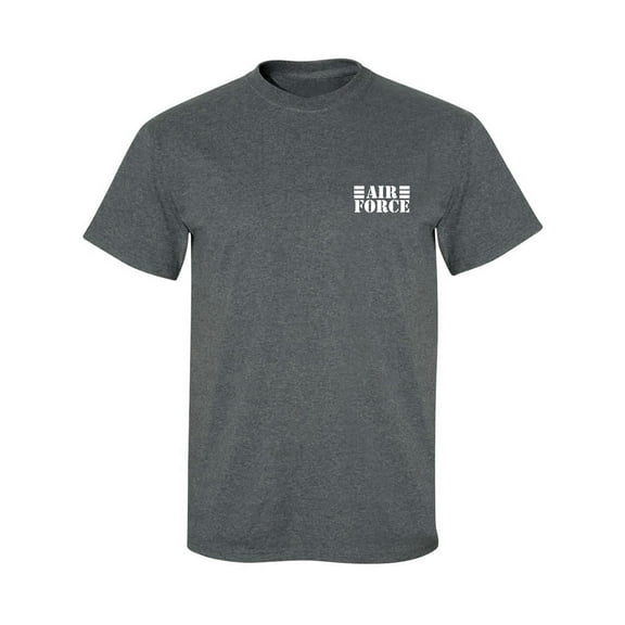 Air Force Lines White Ink Adult Short Sleeve T-shirt