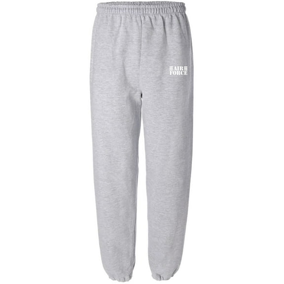 Air Force Lines White Ink Elastic Bottom Sweatpants