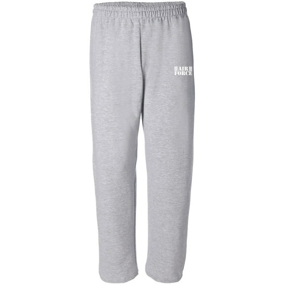 Air Force Lines White Ink Open Bottom Sweatpants