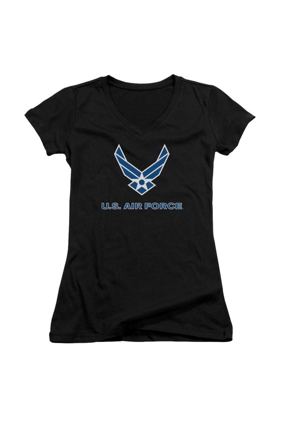 Air Force - Logo - Juniors Cap Sleeve V-Neck Shirt - Small