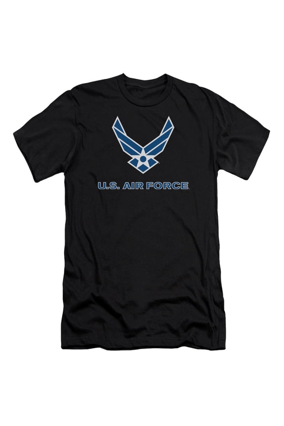 Air Force Logo S/S Adult 30/1 T-Shirt Black