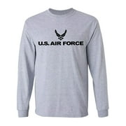 Air Force Long Sleeve T-Shirt in gray