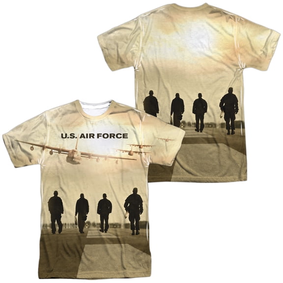 Air Force Long Walk Unisex Adult Sublimated Costume T Shirt (Front/Back), Medium Multicolor