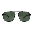 thumbnail image 1 of Air Force Luxury Classy Rectangular Officer Pilots Metal Sunglasses Black Green, 1 of 4