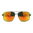 thumbnail image 1 of Air Force Luxury Classy Rectangular Officer Pilots Metal Sunglasses Gunmetal Green Mirror, 1 of 4