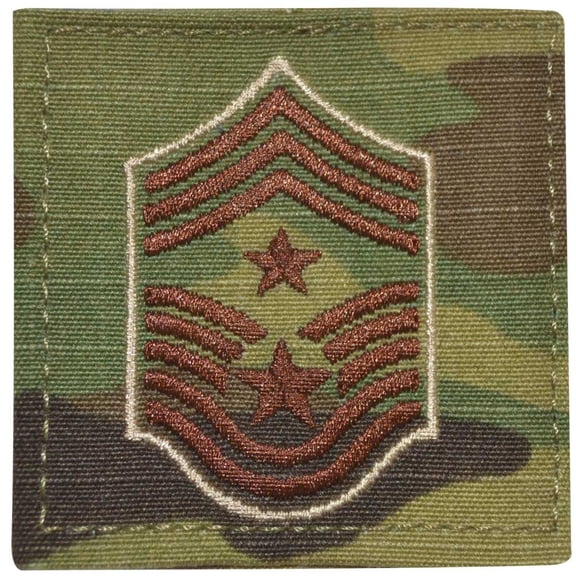 Air Force Master Command Chief Master Sergeant (CCMSgt) Rank OCP/Scorpion with Hook and Loop