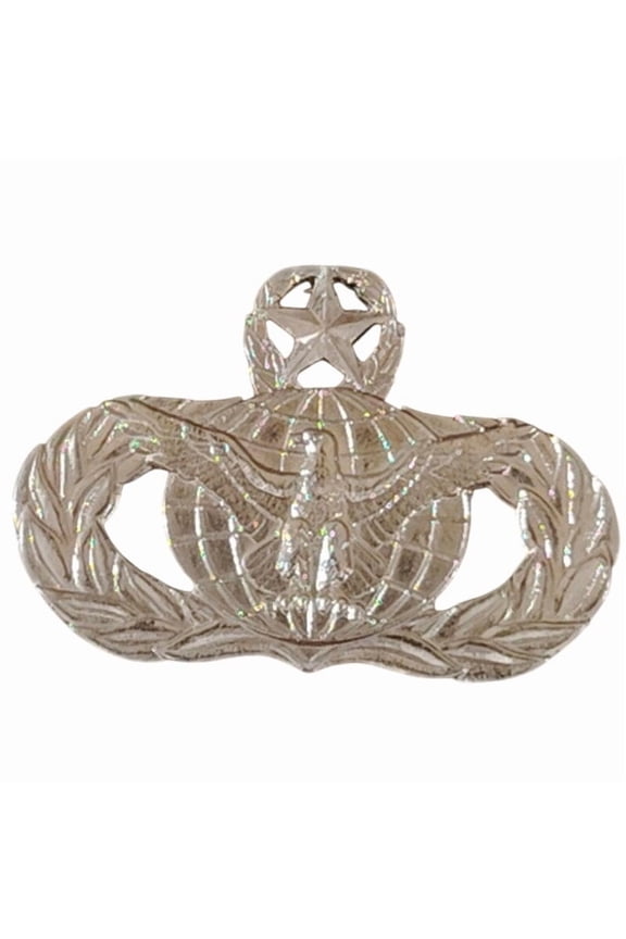 Air Force Master Force Protection Badge Pin, 1-5/8" x 1-1/8", Mirror Finish, NIP