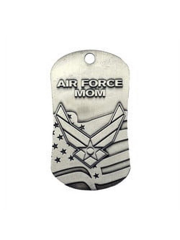 Air Force Mom Antique Finish Dog Tag Necklace-Isaiah 40:31 (4 Pack) by Shields of Strength
