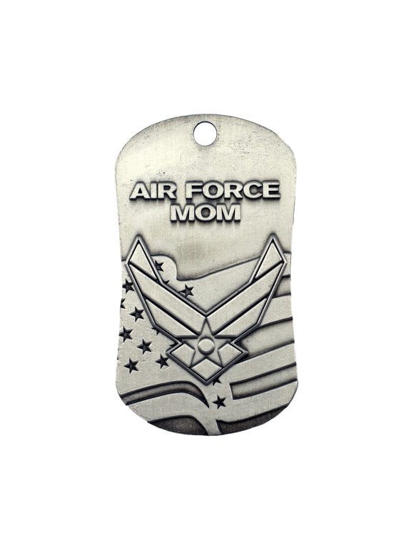 Air Force Mom Antique Finish Dog Tag Necklace-Isaiah 40:31 by Shields of Strength