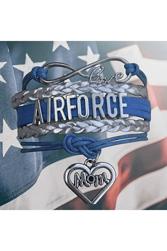 Air Force Mom Bracelet, Proud Airforce Mom Charm Bracelet - Mom Gifts