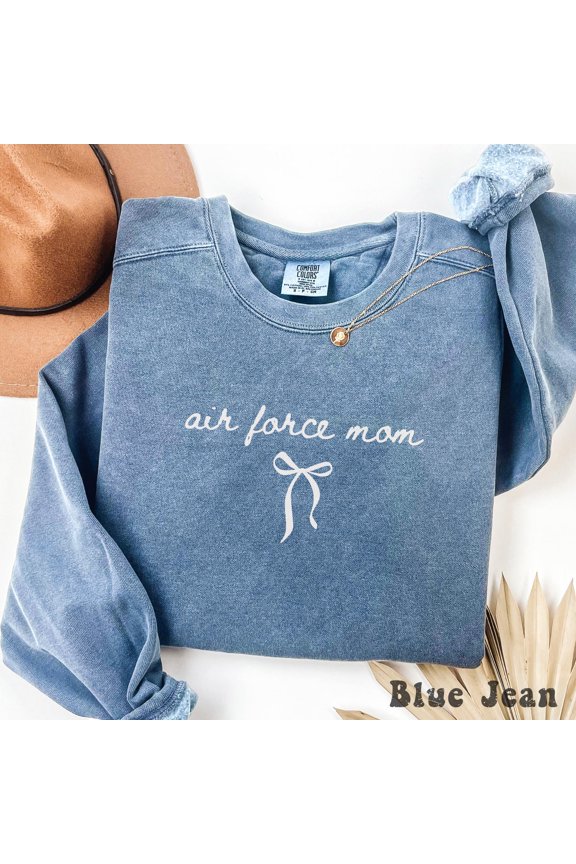 Air Force Mom Coquette TShirt Military Graduation Gift Air Force Wife Shirt Proud Military