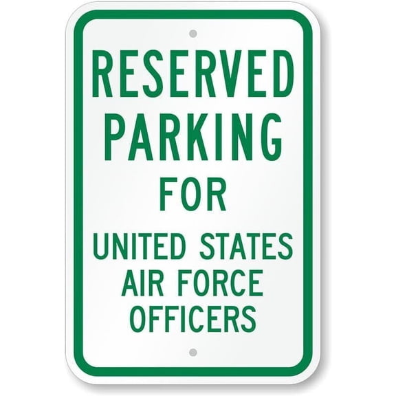 Air Force Officers Parking Weatherproof Metal Sign Size: 16 x 12 Inch