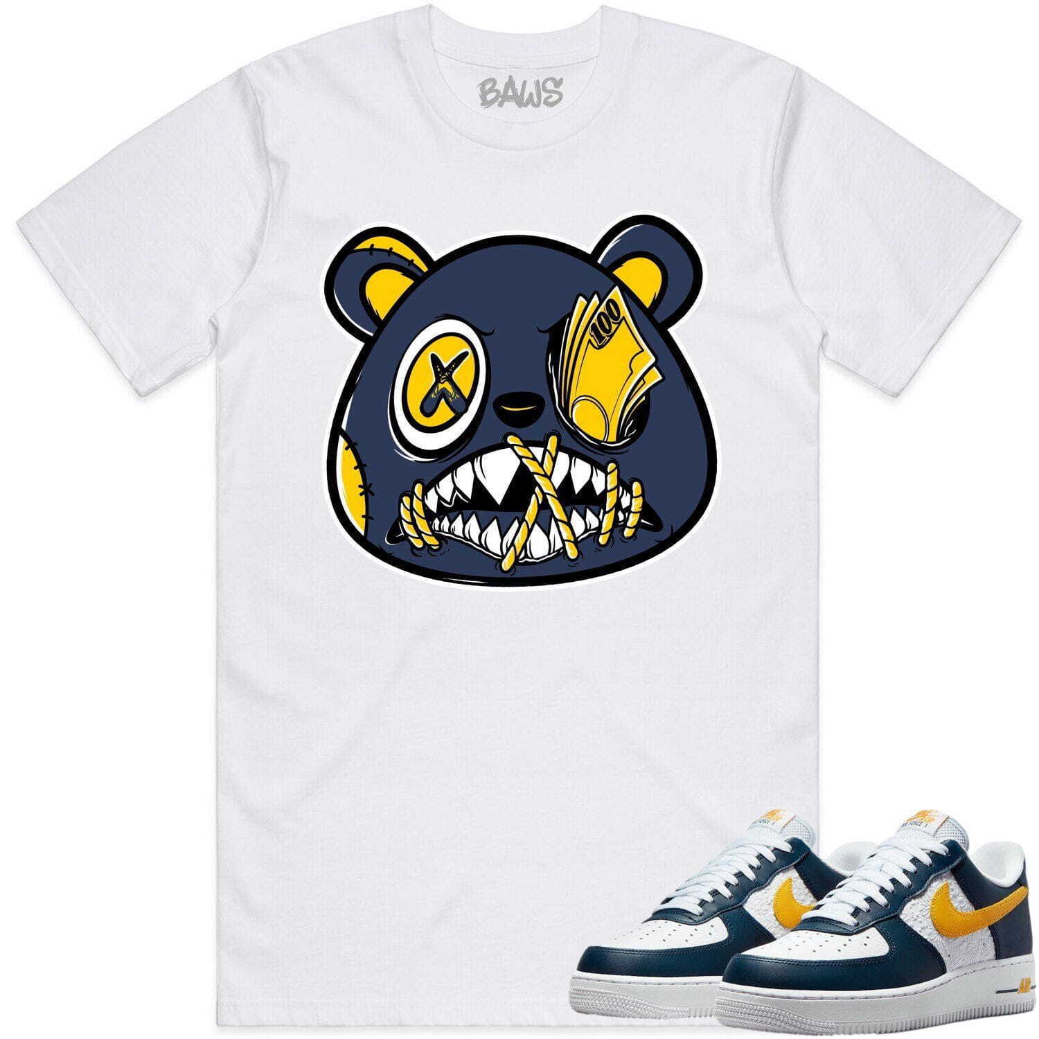 Air Force One Michigan AF1 Shirt to Match MICHIGAN MONEY TALKS BAWS
