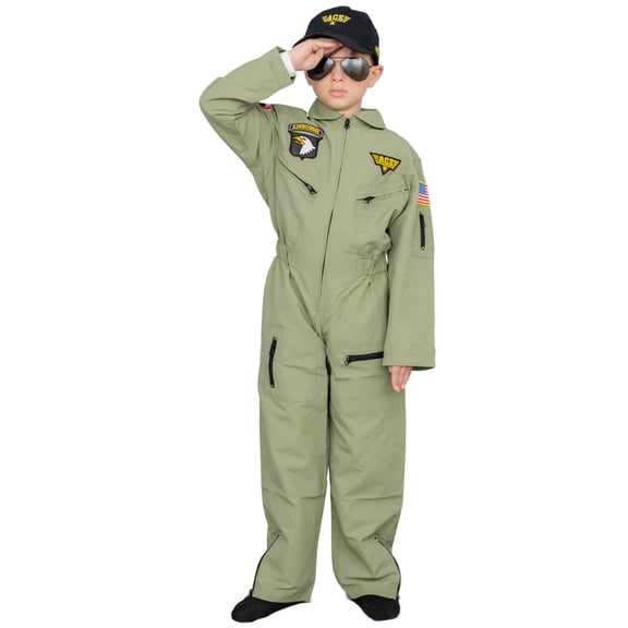 Air Force Pilot Child Halloween Costume Jumpsuit Set