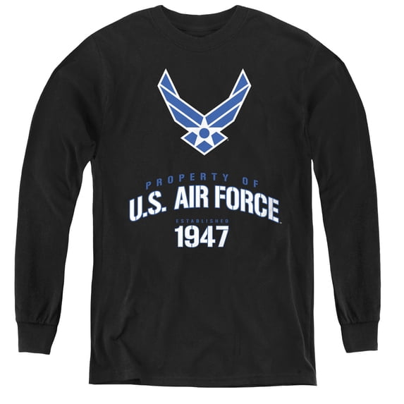 Air Force Property Of Youth Long Sleeve T-Shirt Tee Black