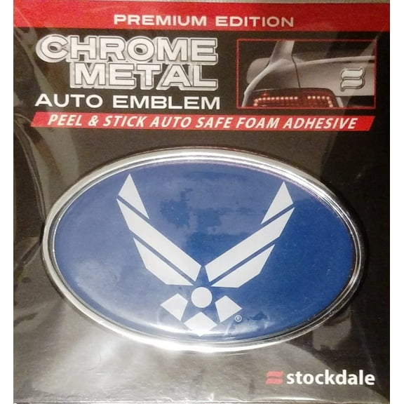 Air Force SD Ultra Premium Metal Chrome Car Auto Emblem United States Military