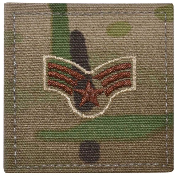 Air Force Senior Airman Rank OCP/Scorpion with Hook and Loop