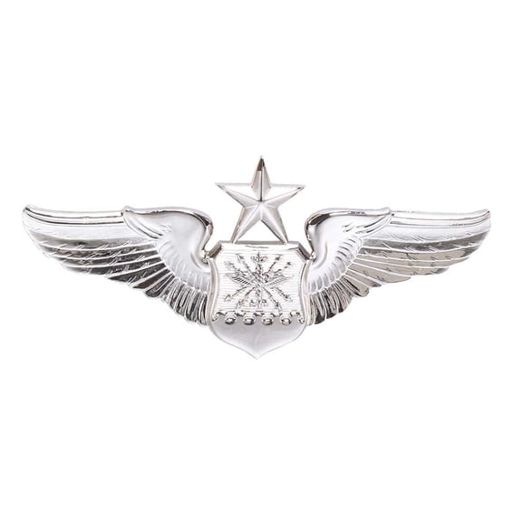 Air Force Senior Navigator Wings Badge Mirror Finish