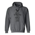 thumbnail image 1 of Air Force Stay Strong And Wait For HI'm Adult Hooded Sweatshirt, 1 of 1