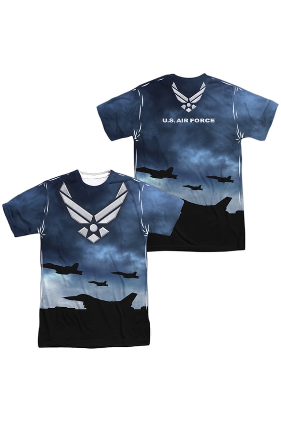 Air Force Take Off Unisex Adult Sublimated Costume T Shirt (Front/Back), Small Multicolor