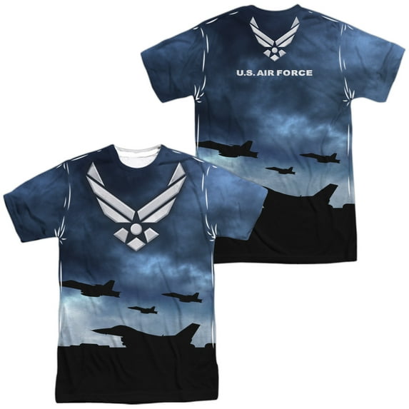 Air Force Take Off Unisex Adult Sublimated Costume T Shirt (Front/Back), X-Large Multicolor