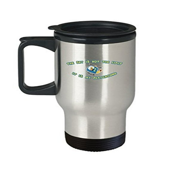 Air Force Travel Mug - The Sky is Not the Limit - Helicopter Pilot Gifts - 14 oz Stainless Steel Coffee Cup