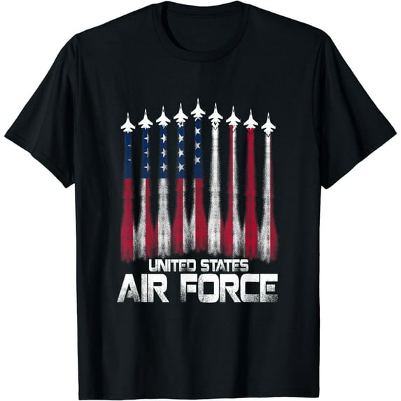 Air Force US Veterans American Flag 4th of July Patriotic T-Shirt
