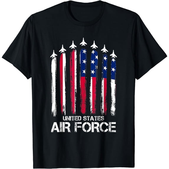 Air Force US Veterans American Flag 4th of July Patriotic T-Shirt
