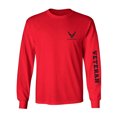 thumbnail image 1 of Air Force "Veteran" Black Sleeve Print Adult Long Sleeve T-shirt, 1 of 3