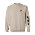 thumbnail image 1 of Air Force "Veteran" Black Sleeve Print Crewneck Sweatshirt, 1 of 3