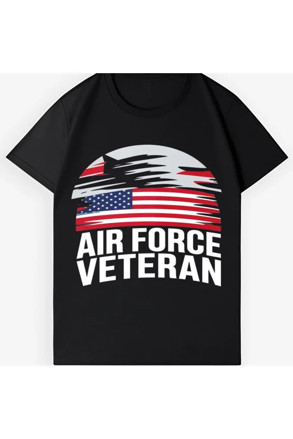 Air Force Veteran Distressed Flag Eagle Patriotic Graphic Unisex T-Shirt ,up to size 5XL