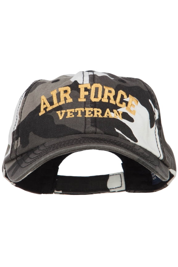 Air Force Veteran Letters Embroidered Camo Cap - City OSFM
