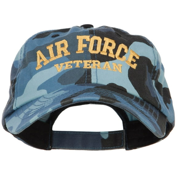Air Force Veteran Letters Embroidered Camo Cap - Sky OSFM