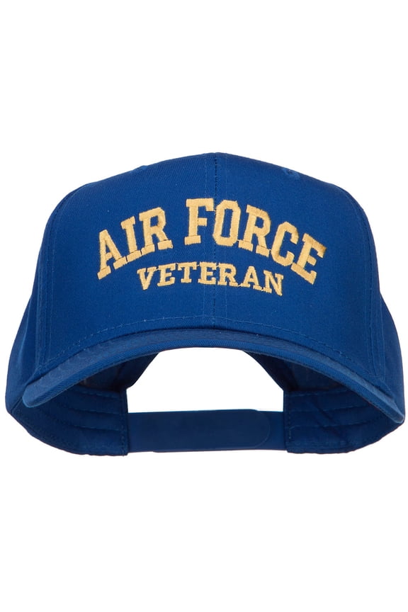 Air Force Veteran Letters Embroidered Cotton Cap - Royal OSFM
