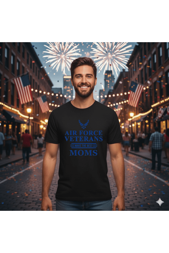 Air Force Veteran Mom Military Family Pride Unisex T-Shirt, up to size 5XL