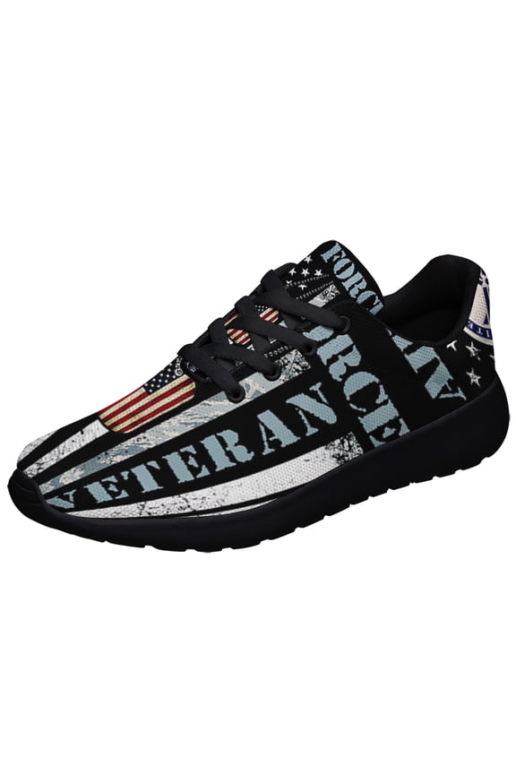 Air Force Veteran Shoes Sneakers for Women Men Black Size 4