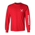 thumbnail image 1 of Air Force "Veteran" White Sleeve Print Adult Long Sleeve T-shirt, 1 of 3