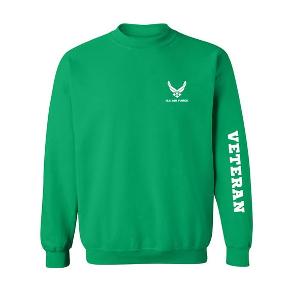 Air Force "Veteran" White Sleeve Print Crewneck Sweatshirt
