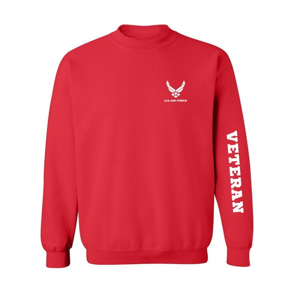 Air Force "Veteran" White Sleeve Print Crewneck Sweatshirt