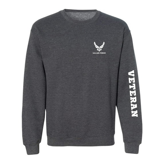 Air Force "Veteran" White Sleeve Print Crewneck Sweatshirt