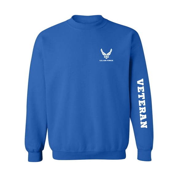 Air Force "Veteran" White Sleeve Print Crewneck Sweatshirt