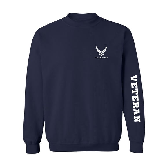 Air Force "Veteran" White Sleeve Print Crewneck Sweatshirt