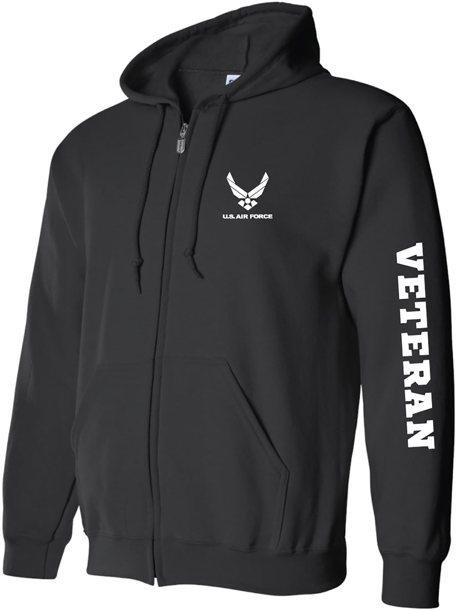 Air Force "Veteran" White Sleeve Print Full-Zip Hooded Sweatshirt